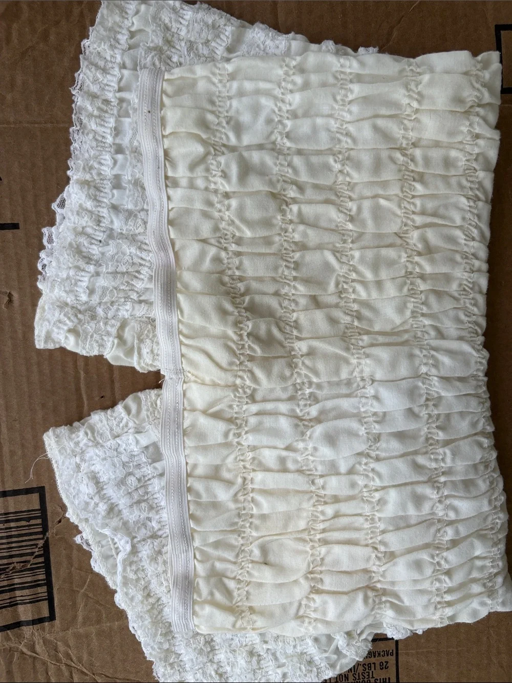 Vintage White Smocked High-Waist Women’s Shorts
